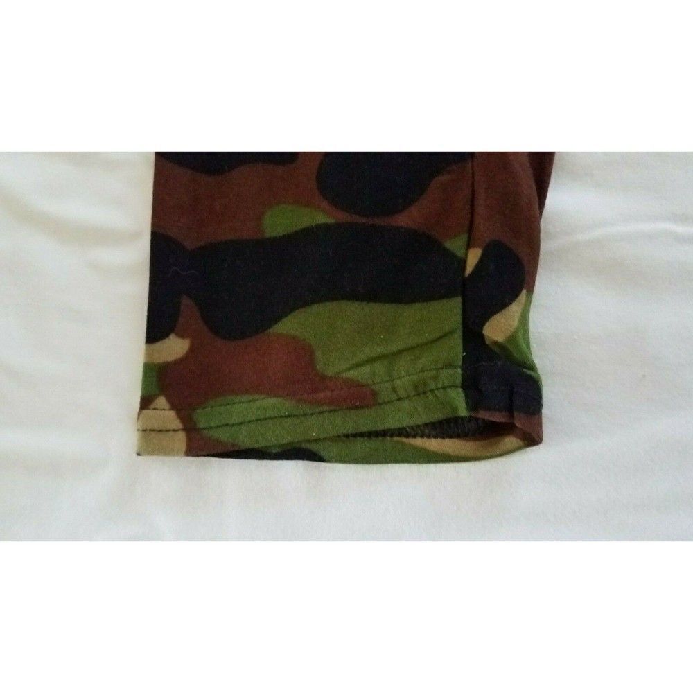 Large Leggings L'Amour Green Brown Army Camo Camouflage NWT - Picture 4 of 7